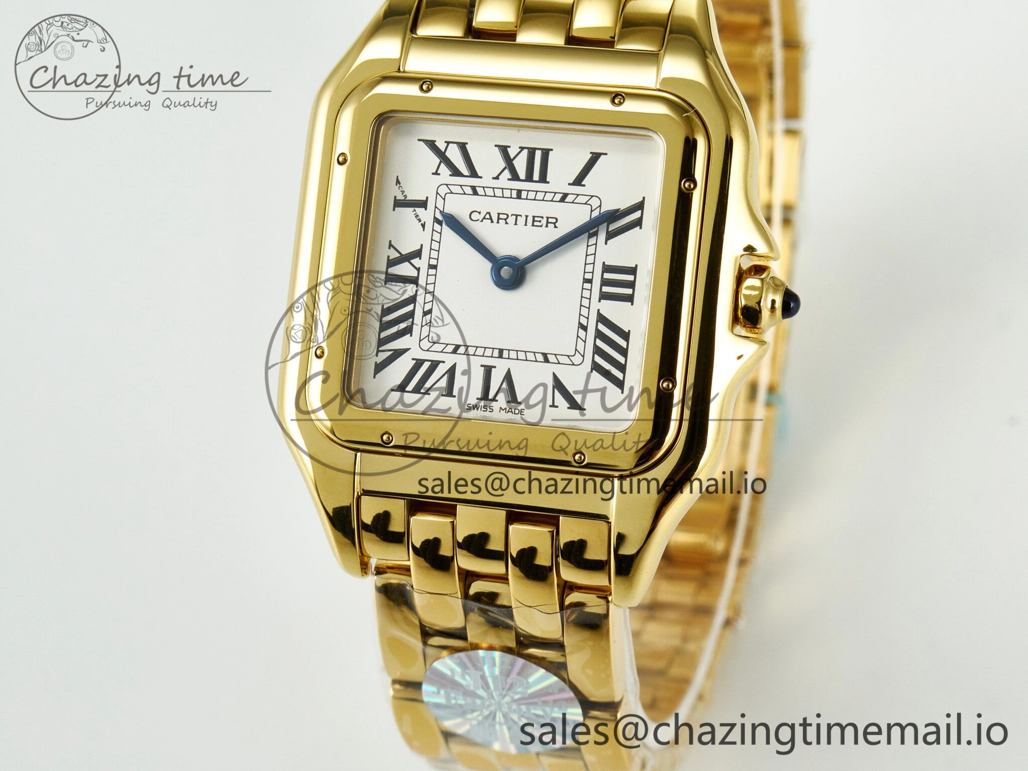 FastDry Panthère Secrete Ladies 27mm YG J12F  1:1 Best Edition White Dial on YG Bracelet Ronda Quartz 5851