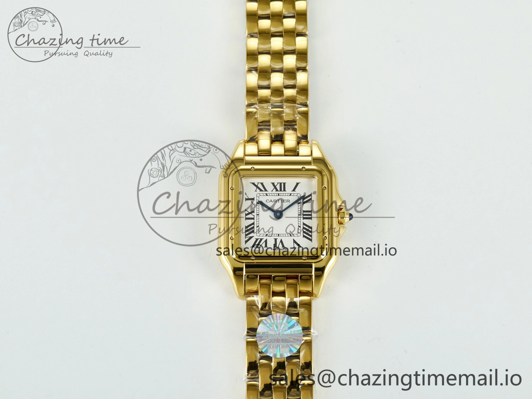 FastDry Panthère Secrete Ladies 27mm YG J12F  1:1 Best Edition White Dial on YG Bracelet Ronda Quartz 5851