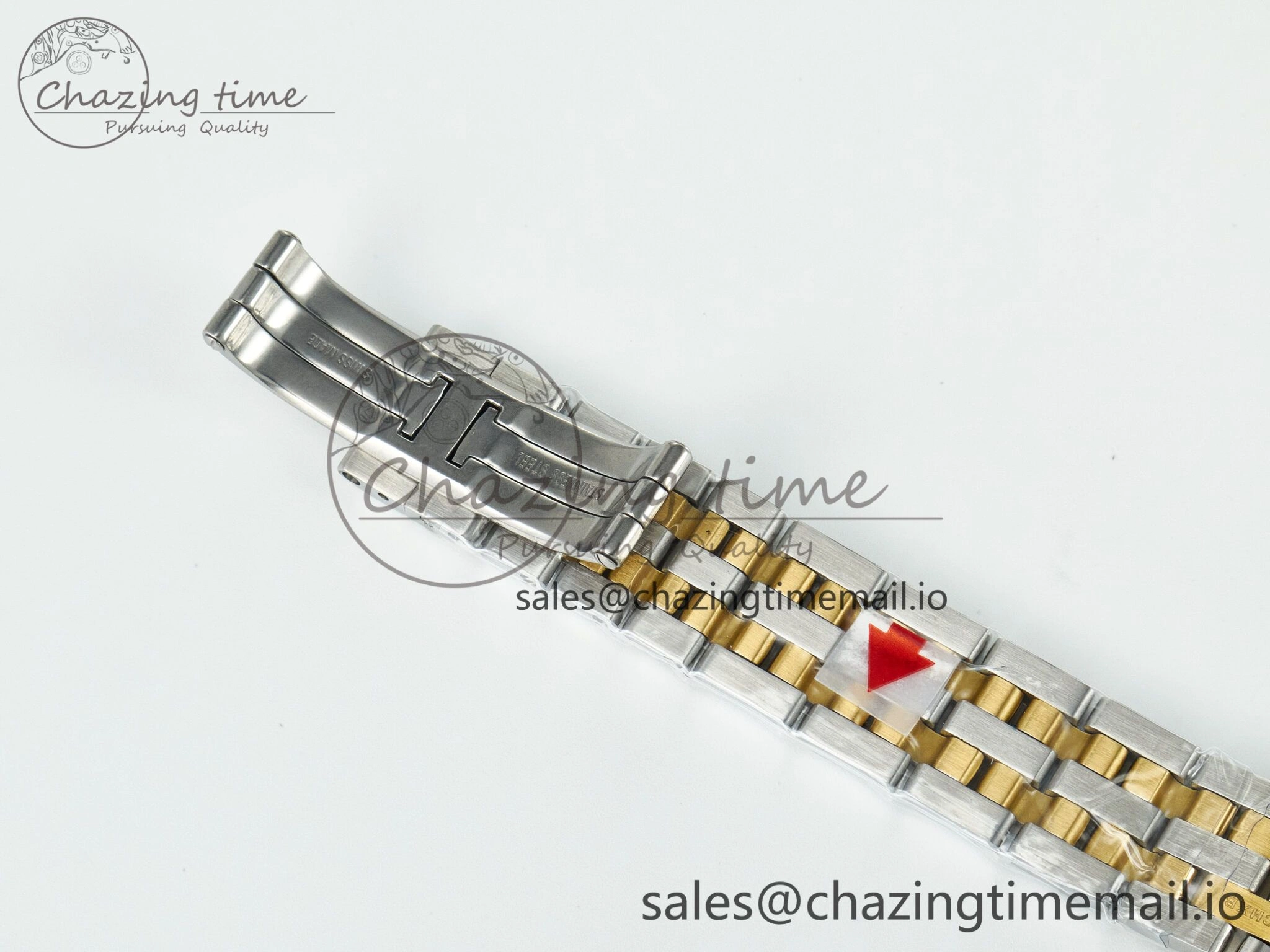 Panthère Secrete Ladies 27mm YG J12F 1:1 Best Edition White Dial Diamonds Bezel on YG Bracelet Ronda Quartz Stretchable 5846