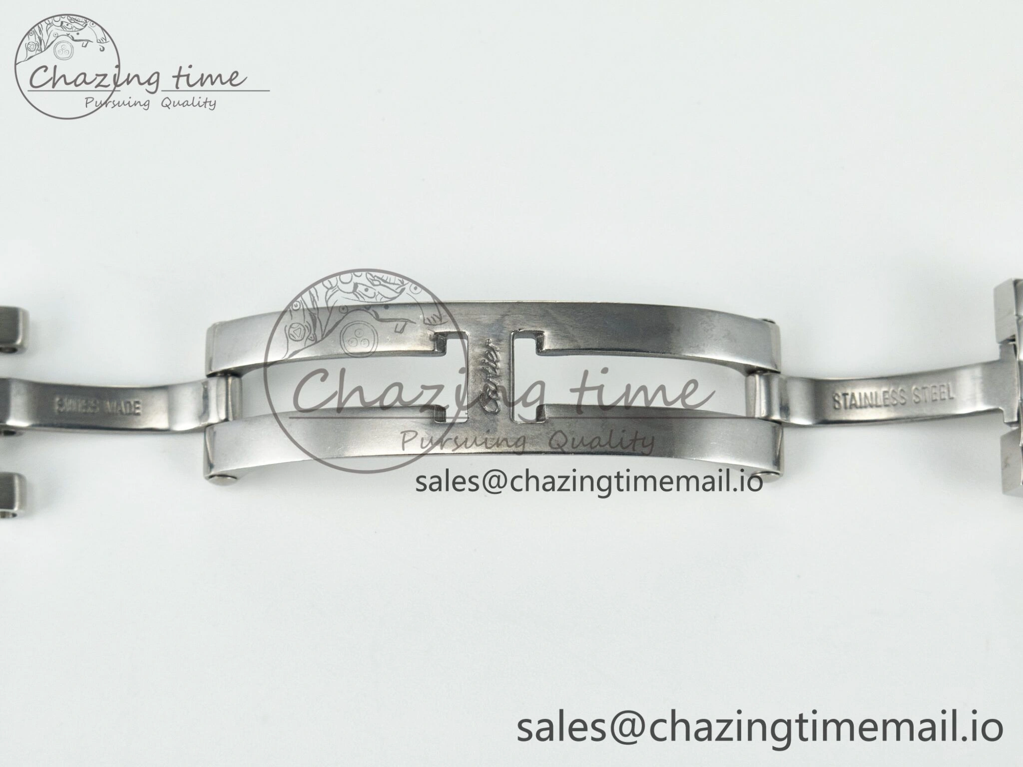 Panthère Secrete Ladies 27mm YG J12F 1:1 Best Edition White Dial Diamonds Bezel on YG Bracelet Ronda Quartz Stretchable 5846