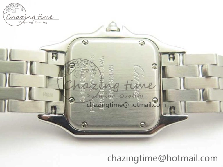 Panthère Secrete Ladies SS GF 1:1 Best Edition White Dial Diamonds Bezel on SS Bracelet Ronda Quartz Tailored 6207