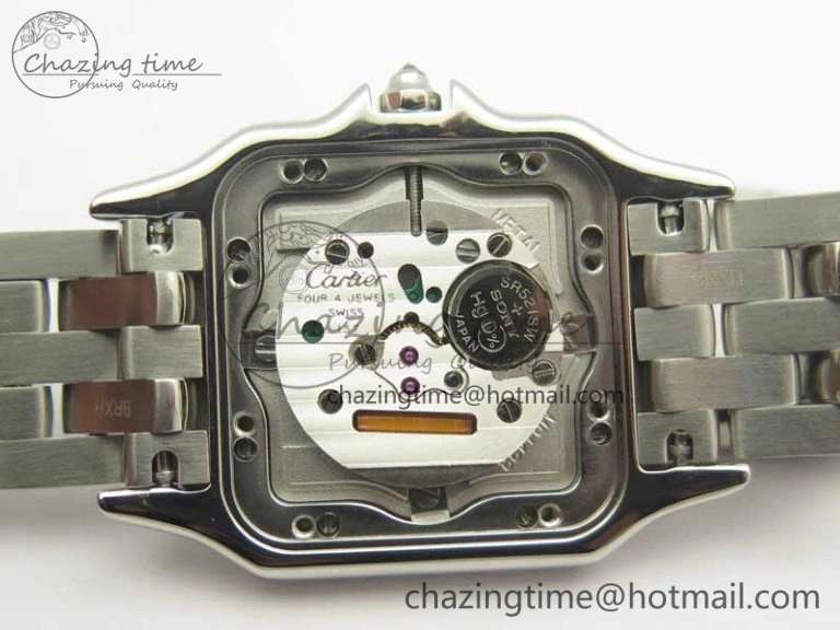 Panthère Secrete Ladies SS GF 1:1 Best Edition White Dial Diamonds Bezel on SS Bracelet Ronda Quartz Tailored 6207