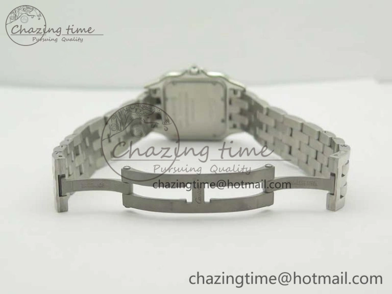 Panthère Secrete Ladies SS GF 1:1 Best Edition White Dial Diamonds Bezel on SS Bracelet Ronda Quartz Tailored 6207