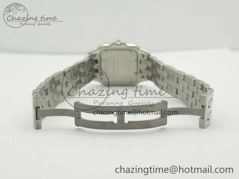 Panthère Secrete Ladies SS GF 1:1 Best Edition White Dial Diamonds Bezel on SS Bracelet Ronda Quartz Tailored 6207