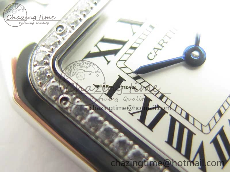 Panthère Secrete Ladies SS GF 1:1 Best Edition White Dial Diamonds Bezel on SS Bracelet Ronda Quartz Tailored 6207