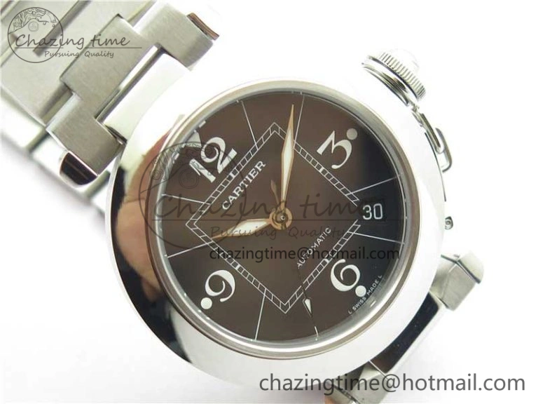 Pasha W31074M7 35mm SS V9F Best Edition Black Dial on SS Bracelet A2892 to Cal. TravelReady 10445