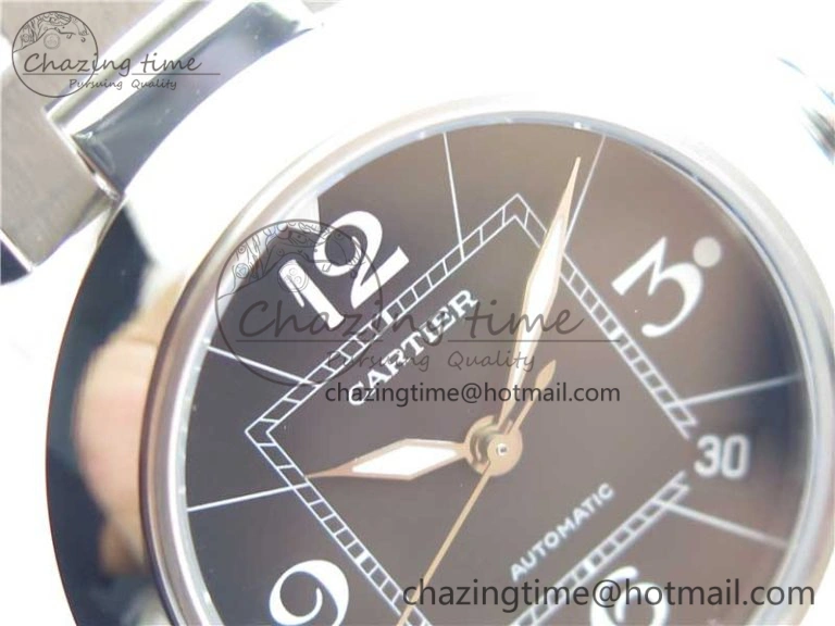 Pasha W31074M7 35mm SS V9F Best Edition Black Dial on SS Bracelet A2892 to Cal. TravelReady 10445
