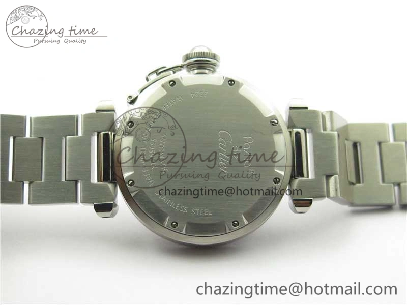 FreshLook Pasha W31074M7 35mm SS V9F Best Edition Pink Dial on SS Bracelet A2892 to Cal. 10446
