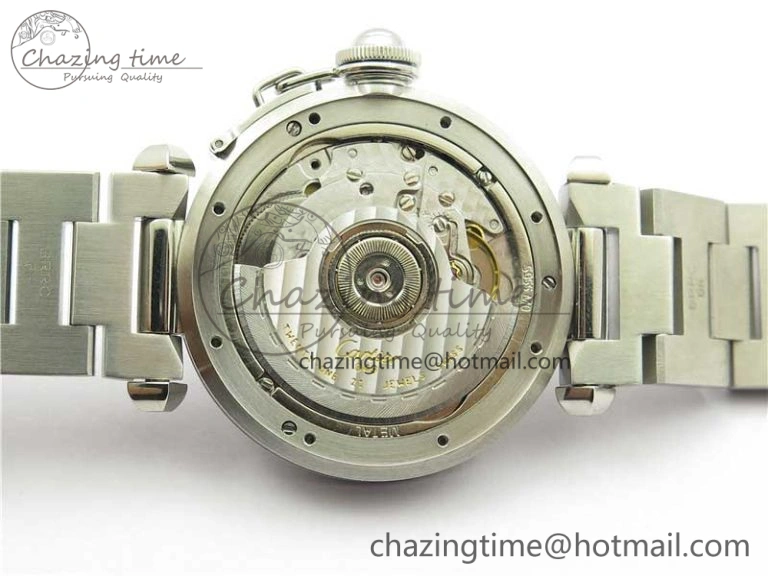 FreshLook Pasha W31074M7 35mm SS V9F Best Edition Pink Dial on SS Bracelet A2892 to Cal. 10446