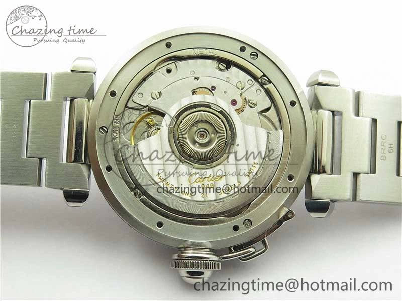 FreshLook Pasha W31074M7 35mm SS V9F Best Edition Pink Dial on SS Bracelet A2892 to Cal. 10446