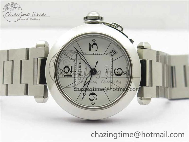 Pasha W31074M7 35mm SS V9F Best Edition White Dial on SS Bracelet A2892 to Cal. Fashionable 10448