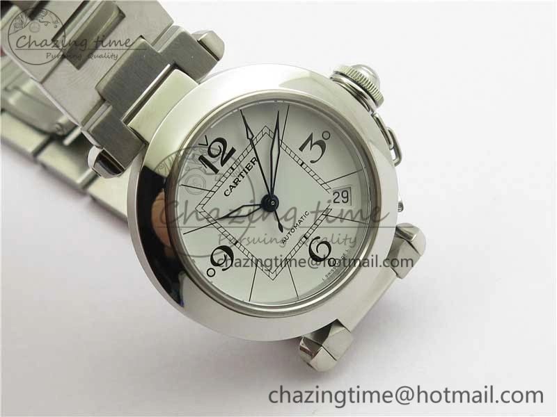Pasha W31074M7 35mm SS V9F Best Edition White Dial on SS Bracelet A2892 to Cal. Fashionable 10448