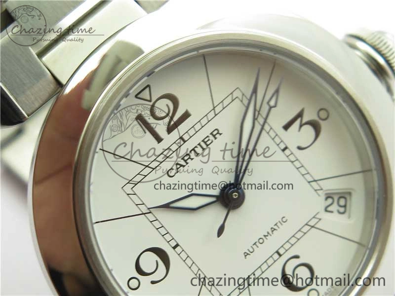 Pasha W31074M7 35mm SS V9F Best Edition White Dial on SS Bracelet A2892 to Cal. Fashionable 10448