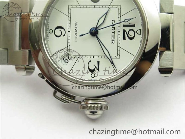 Pasha W31074M7 35mm SS V9F Best Edition White Dial on SS Bracelet A2892 to Cal. Fashionable 10448