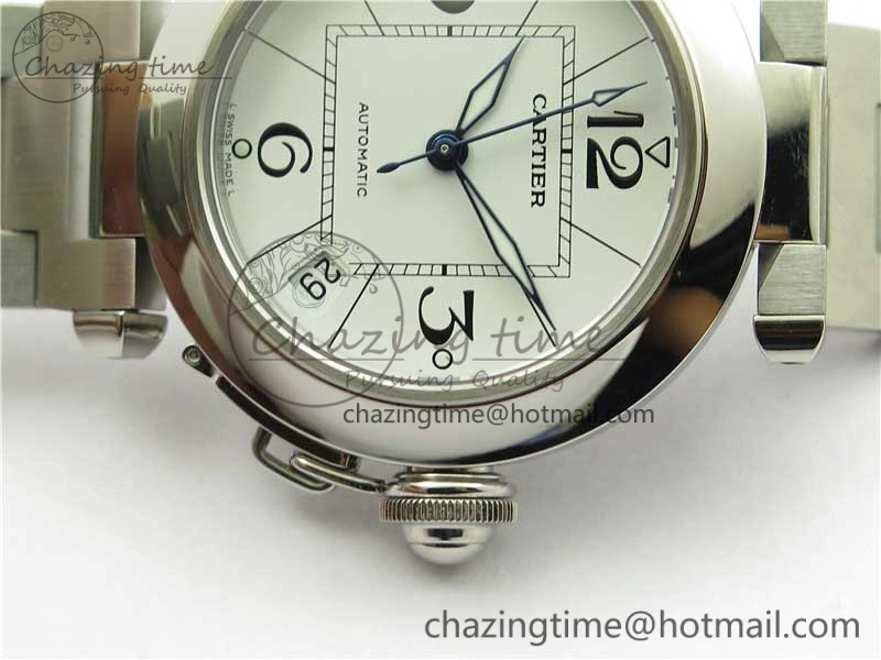 Pasha W31074M7 35mm SS V9F Best Edition White Dial on SS Bracelet A2892 to Cal. Fashionable 10448