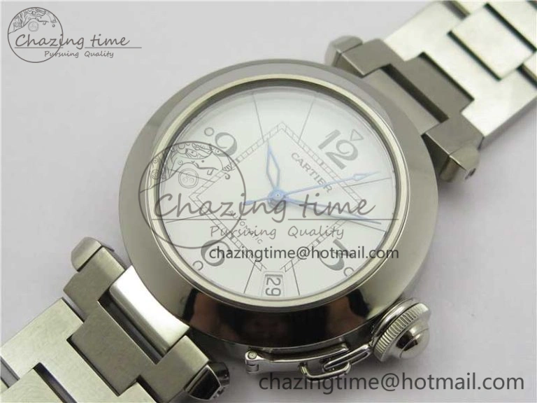 Pasha W31074M7 35mm SS V9F Best Edition White Dial on SS Bracelet A2892 to Cal. Fashionable 10448