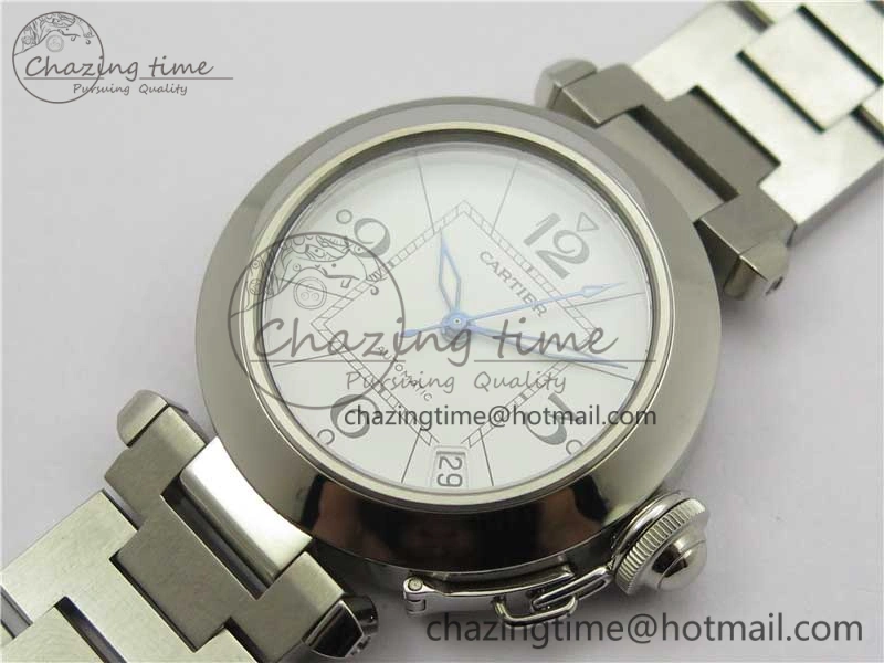 Pasha W31074M7 35mm SS V9F Best Edition White Dial on SS Bracelet A2892 to Cal. Fashionable 10448