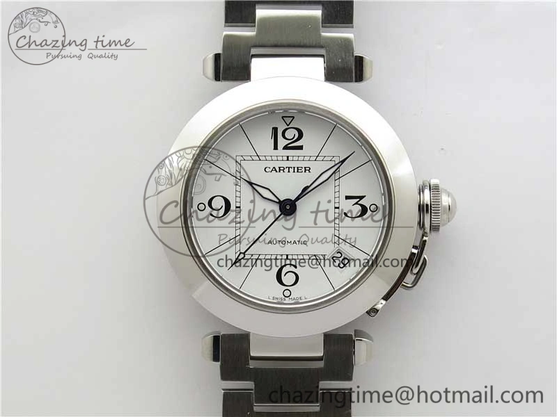 Pasha W31074M7 35mm SS V9F Best Edition White Dial on SS Bracelet A2892 to Cal. Fashionable 10448