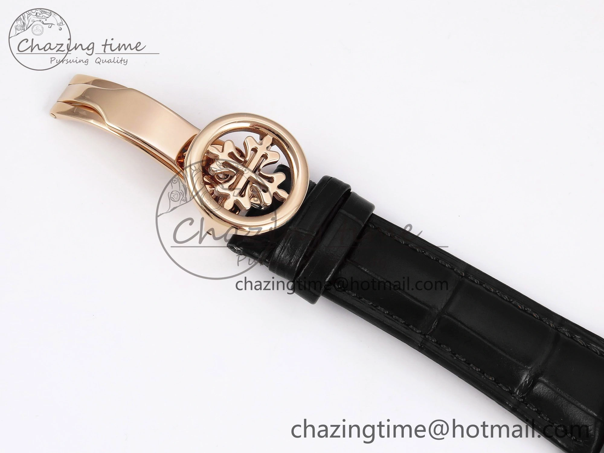 Patek Philippe Tourbillon RG RMSF Edition Black Dial on Black Leather Strap Lightweight 8739
