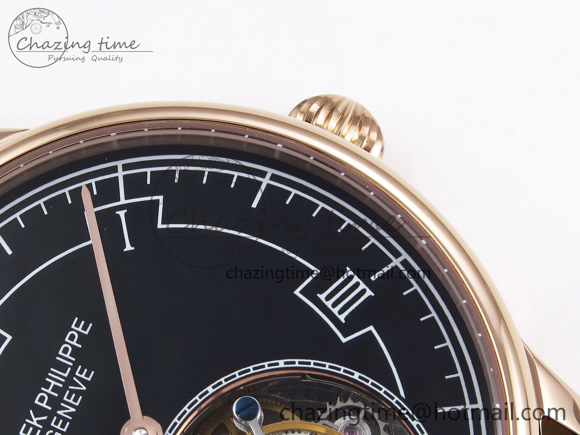 Patek Philippe Tourbillon RG RMSF Edition Black Dial on Black Leather Strap Lightweight 8739