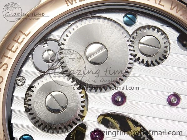 Youthful Patek Philippe Tourbillon RG RMSF Edition White Dial Roman Markers on Brown Leather Strap 8737