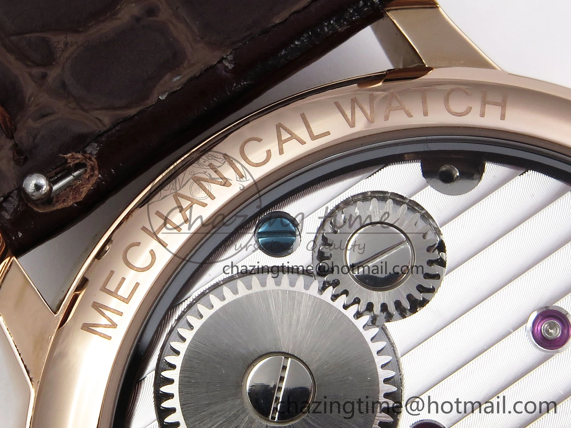 Youthful Patek Philippe Tourbillon RG RMSF Edition White Dial Roman Markers on Brown Leather Strap 8737