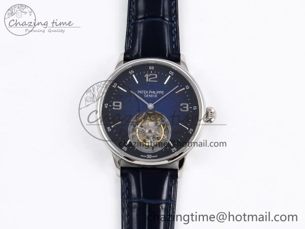 Patek Philippe Tourbillon SS RMSF Edition Dark Blue Dial on Black Leather Strap Thermal 8731