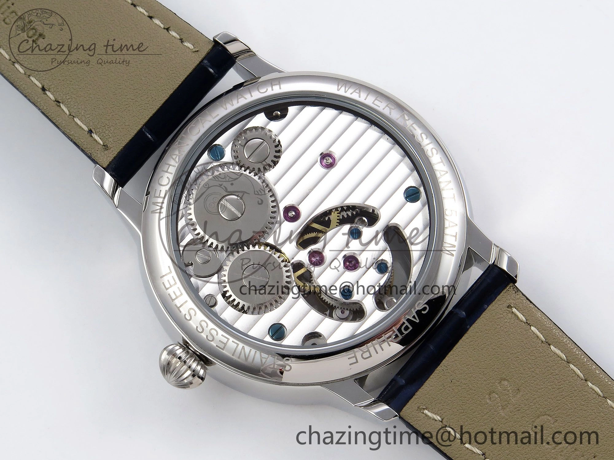 Patek Philippe Tourbillon SS RMSF Edition Dark Blue Dial on Black Leather Strap Thermal 8731