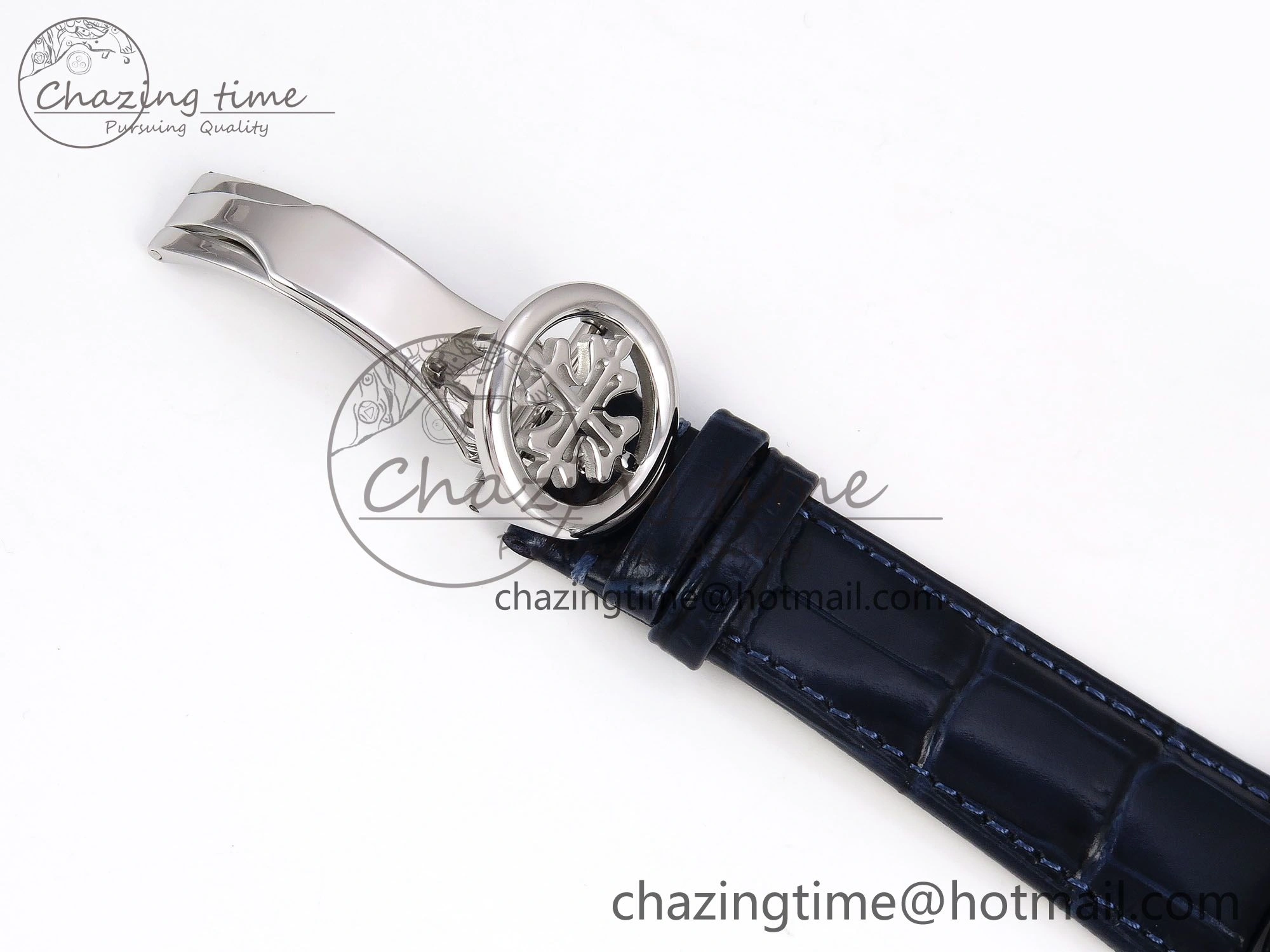 Patek Philippe Tourbillon SS RMSF Edition Dark Blue Dial on Black Leather Strap Thermal 8731