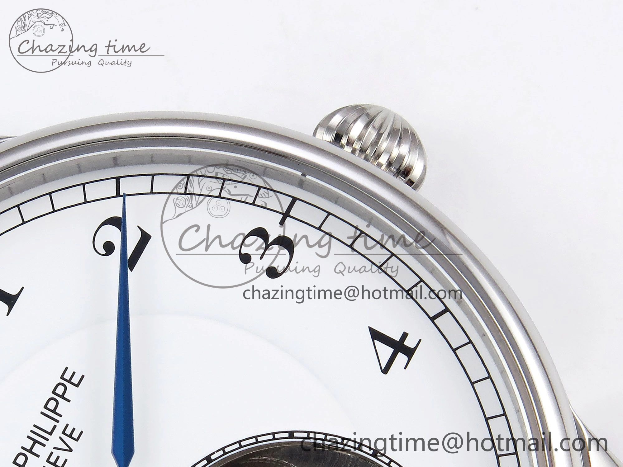 Stretchable Patek Philippe Tourbillon SS RMSF Edition White Dial Numeral Markers on Black Leather Strap 8736