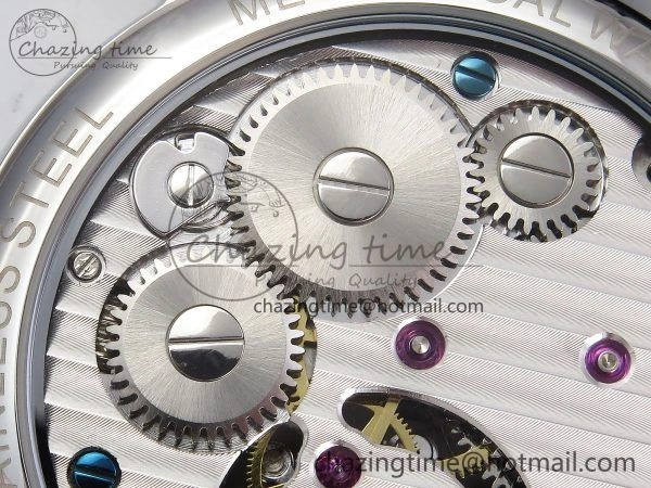 Stretchable Patek Philippe Tourbillon SS RMSF Edition White Dial Numeral Markers on Black Leather Strap 8736
