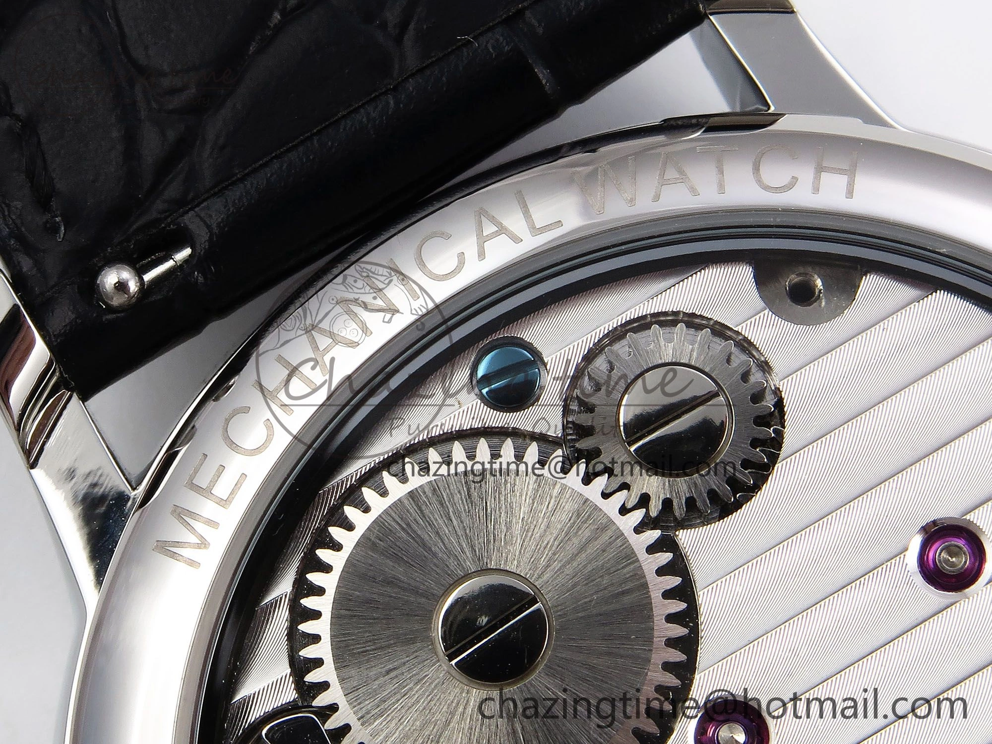 AllSeason Patek Philippe Tourbillon SS RMSF Edition White Dial Roman Markers on Black Leather Strap 8733