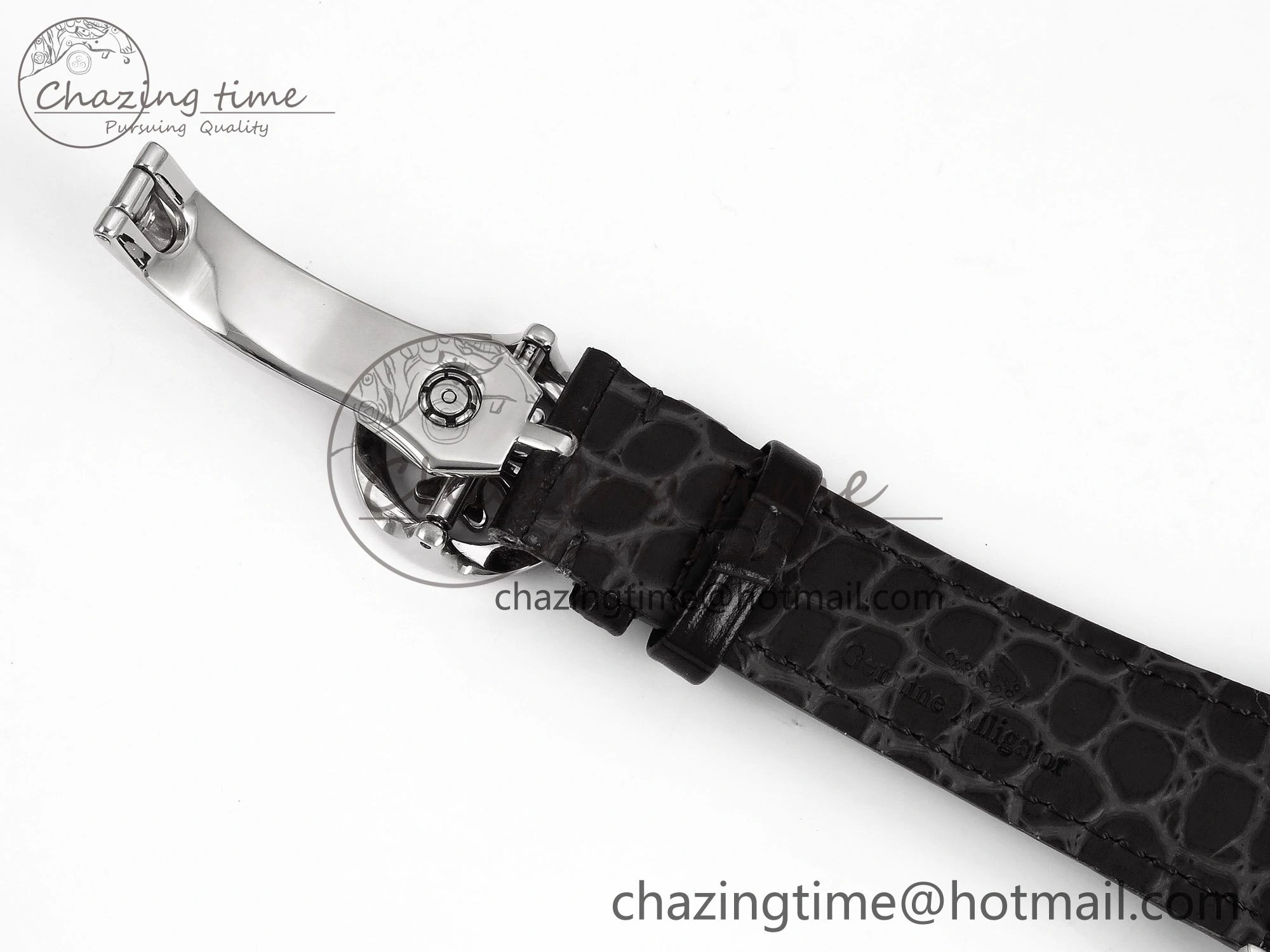 GoAnywhere Patek Philippe Tourbillon SS RMSF Edition White Dial on Black Leather Strap 8734