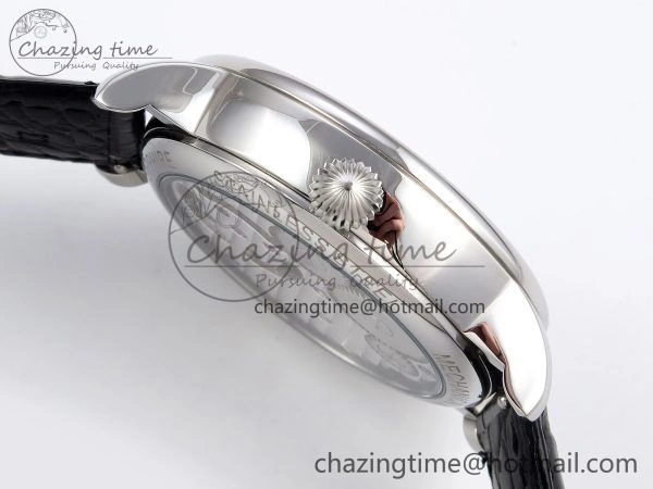 GoAnywhere Patek Philippe Tourbillon SS RMSF Edition White Dial on Black Leather Strap 8734