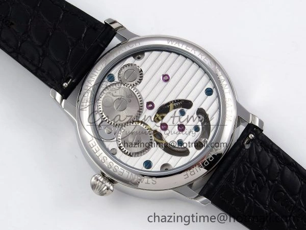 GoAnywhere Patek Philippe Tourbillon SS RMSF Edition White Dial on Black Leather Strap 8734