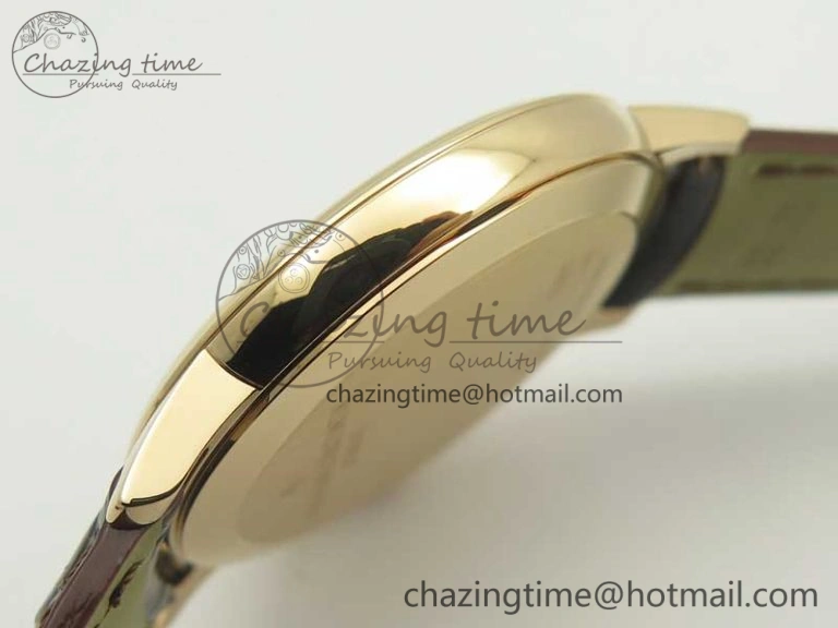 Tailored Patrimony 81180 RG MKF 1:1 Best Edition Black Dial on Brown Leather MIYOTA 9949