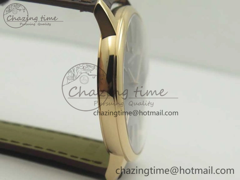 Tailored Patrimony 81180 RG MKF 1:1 Best Edition Black Dial on Brown Leather MIYOTA 9949