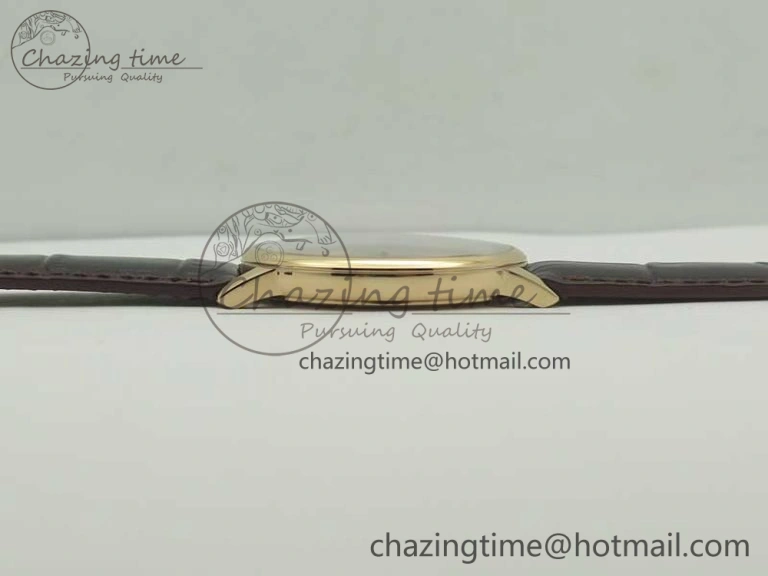 Tailored Patrimony 81180 RG MKF 1:1 Best Edition Black Dial on Brown Leather MIYOTA 9949