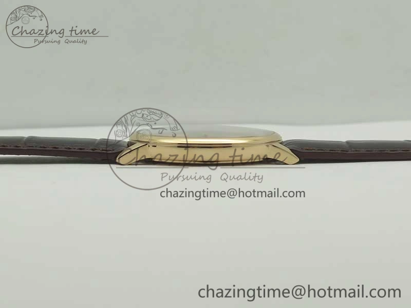Tailored Patrimony 81180 RG MKF 1:1 Best Edition Black Dial on Brown Leather MIYOTA 9949