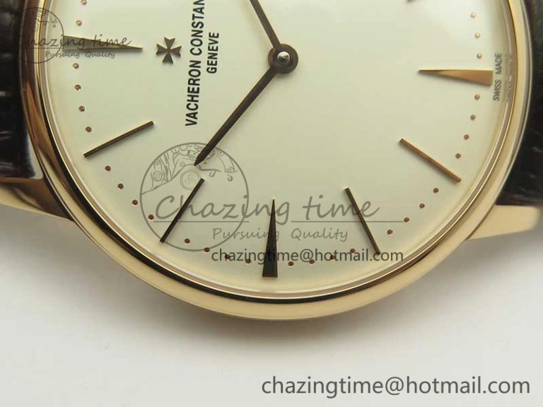 Patrimony 81180 RG MKF 1:1 Best Edition White Dial on Brown Leather MIYOTA Functional 9950