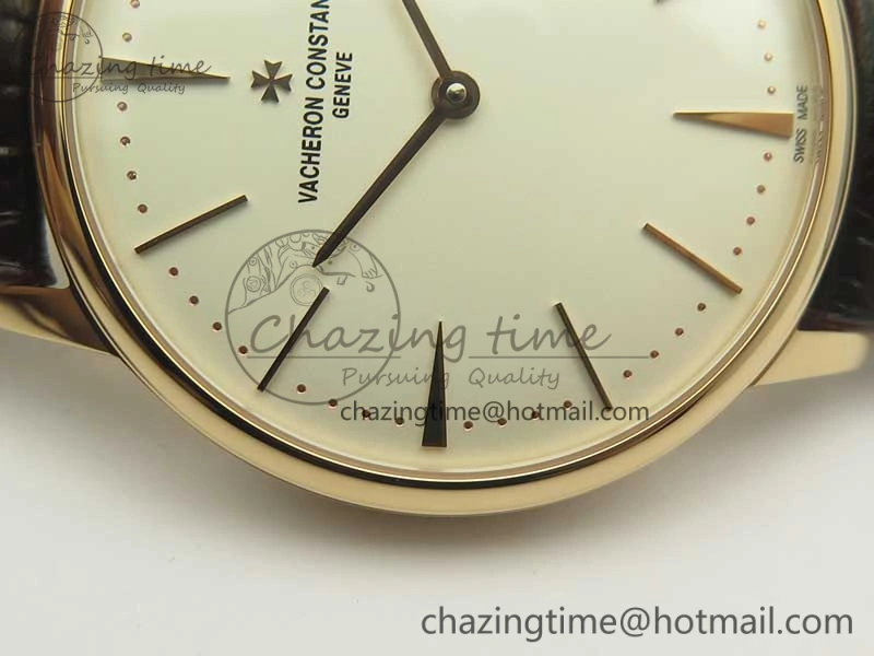 Patrimony 81180 RG MKF 1:1 Best Edition White Dial on Brown Leather MIYOTA Functional 9950