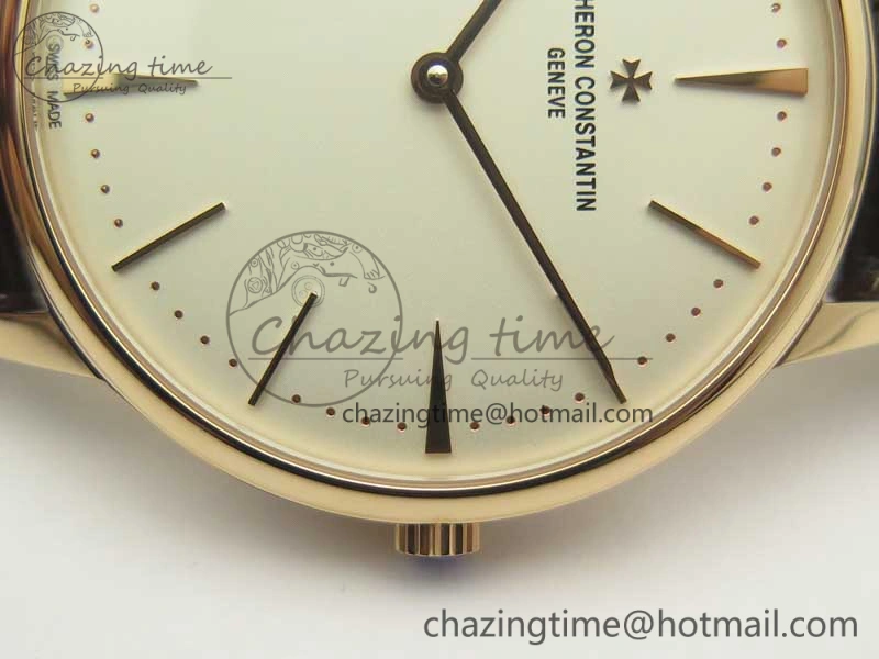 Patrimony 81180 RG MKF 1:1 Best Edition White Dial on Brown Leather MIYOTA Functional 9950