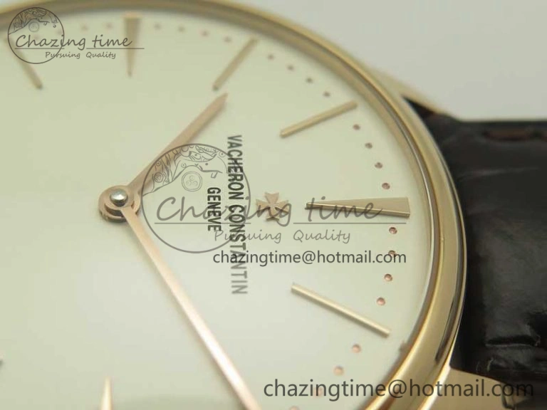 Patrimony 81180 RG MKF 1:1 Best Edition White Dial on Brown Leather MIYOTA Functional 9950