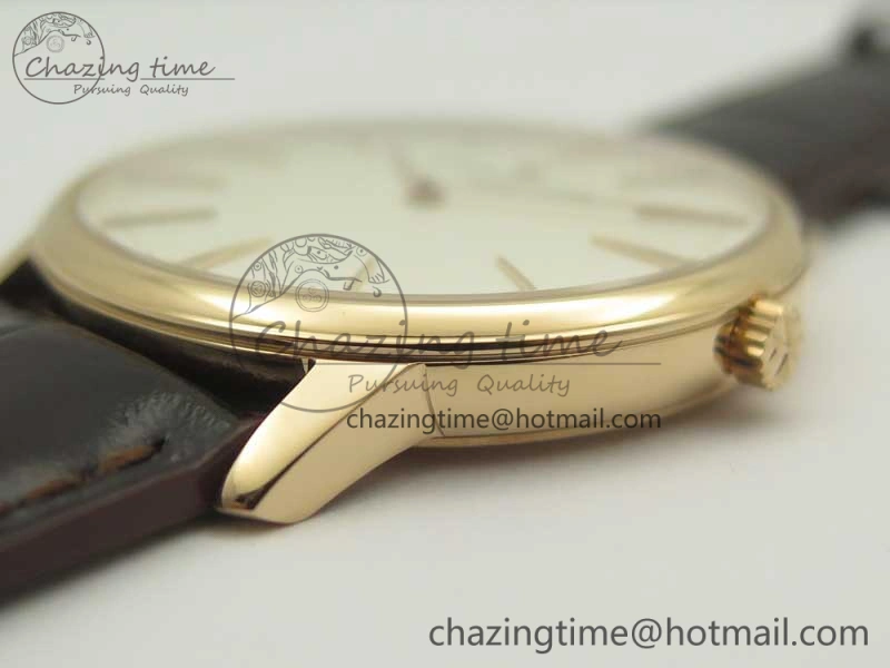 Patrimony 81180 RG MKF 1:1 Best Edition White Dial on Brown Leather MIYOTA Functional 9950