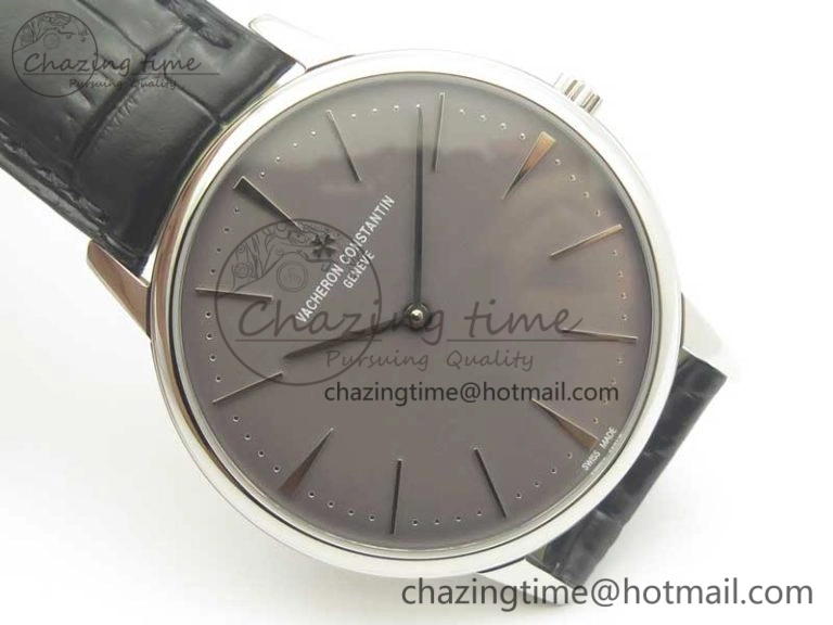 UrbanStyle Patrimony 81180 SS MKF 1:1 Best Edition Gray Dial on Black Leather MIYOTA 9953