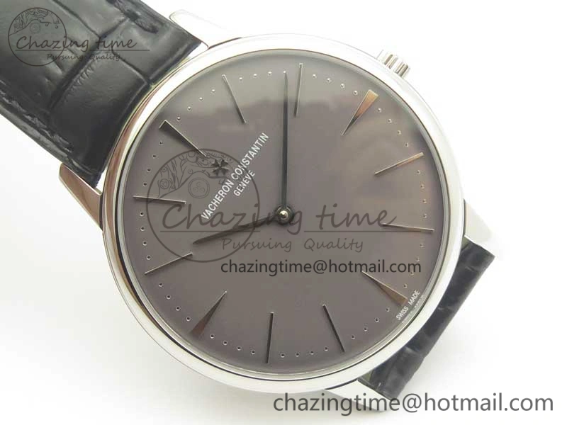 UrbanStyle Patrimony 81180 SS MKF 1:1 Best Edition Gray Dial on Black Leather MIYOTA 9953