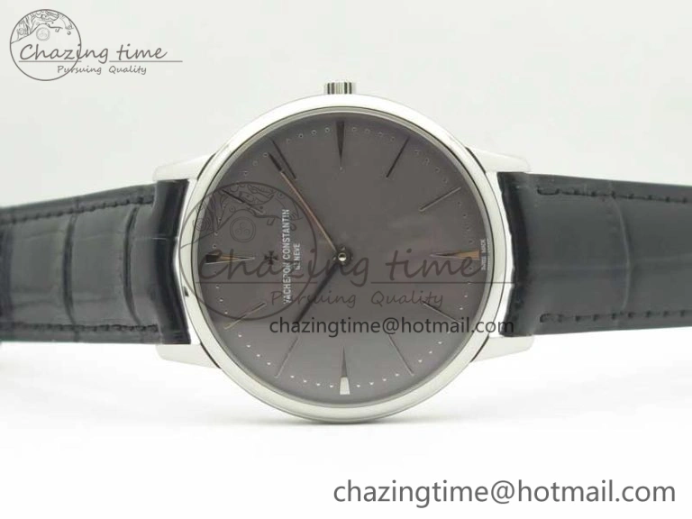 UrbanStyle Patrimony 81180 SS MKF 1:1 Best Edition Gray Dial on Black Leather MIYOTA 9953