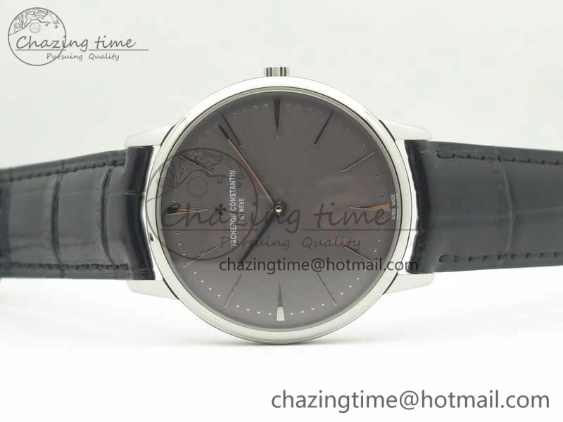UrbanStyle Patrimony 81180 SS MKF 1:1 Best Edition Gray Dial on Black Leather MIYOTA 9953