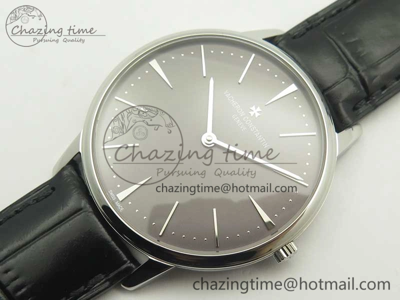 UrbanStyle Patrimony 81180 SS MKF 1:1 Best Edition Gray Dial on Black Leather MIYOTA 9953