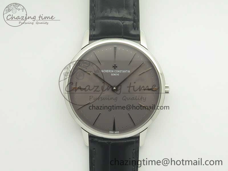 UrbanStyle Patrimony 81180 SS MKF 1:1 Best Edition Gray Dial on Black Leather MIYOTA 9953